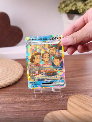 Personalized Pokemon Card, Custom Birthday Photo Art Card, Anniversary Proposal Invitation, Birthday Wedding Day Couples Engagement, Holiday