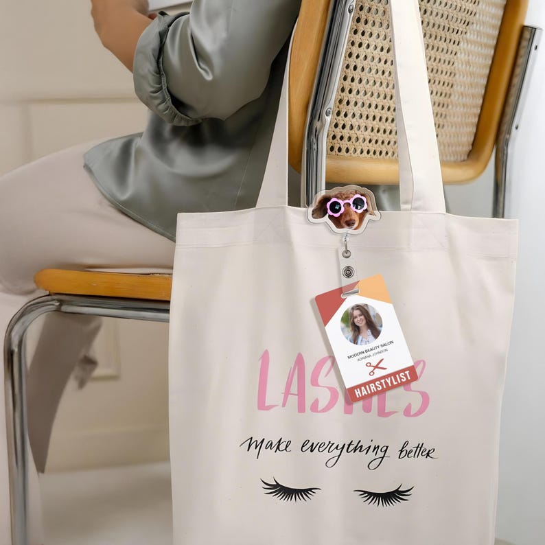 Custom Dog Badge Reel Pet Badge Reel - Nurse Badge Reel with Your Photo - Personalized Funny Badge Reel for Nurse Gifts