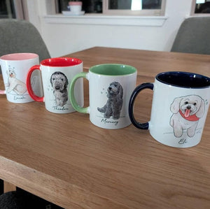 Custom Dog Watercolor from Photo, Custom Dog Cat Ceramic Mug, Pet Mug Gift for Pet Lover, Dog Memorial Gift, Pet Portrait Mug Gift