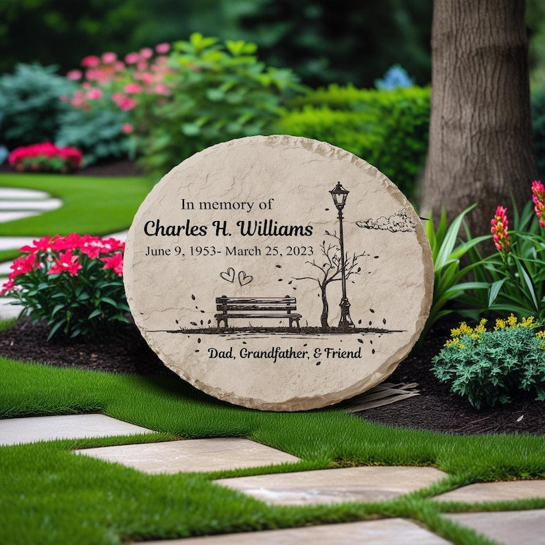 Memorial Personalized Garden Stone,In Loving Memory Gift,Loss Of Loved One,Slate Grave Marker Memorial Sympathy Gift,Remembrance Stone Gift