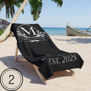 Beach Towel Monogram Couple, Mr and Mrs Beach Towel Custom Wedding, Husband and Wife Beach Towel for Bride and Groom, Newly Wed Beach Towels