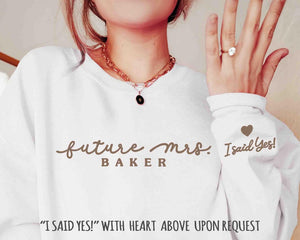 Custom Future Mrs Embroidered Sweatshirt with Last Name & Couple Initials I Wedding Announcement I Engagement Proposal Gift for Brides-to-Be il_794xN.6957142564_lw5x.jpg