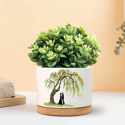 9th Anniversary Willow Tree Gift, 9 Year Anniversary Willow Plant Pot, Willow Tree 9 Year Anniversary Pot, Anniversary Gifts, Couples Gifts