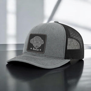 Custom Pet Face and Name Engraved Caps, Personalized Pet Owner Caps, Dog Walking Caps, Dog Cat Mom Dad Caps, Pet Photo Gift, Pet Picture Hat