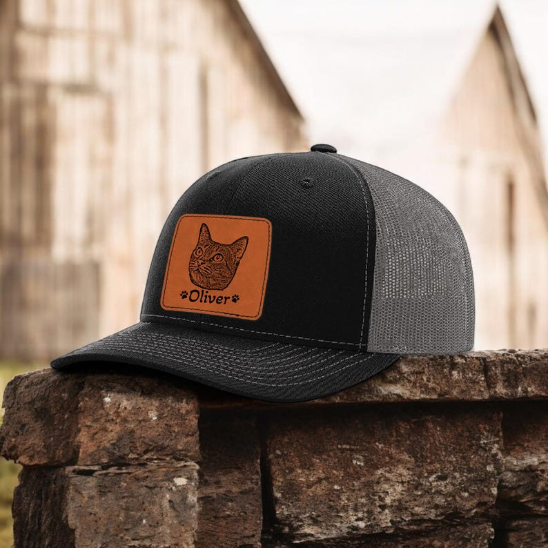 Custom Pet Face and Name Engraved Caps, Personalized Pet Owner Caps, Dog Walking Caps, Dog Cat Mom Dad Caps, Pet Photo Gift, Pet Picture Hat