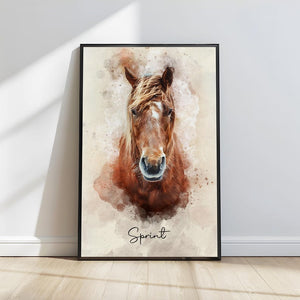 Personalized Horse Gift, Custom Horse Portrait, Horse Lover Gift, Unique Gift for Horse, Horse Gift, Equestrian Gifts, Horse Rider Gift