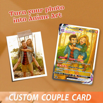Personalized PKM Anniversary Card, Custom Anime Photo Acrylic Plaque, Anniversary Gift, Gift for Him, Gift for Her, Valentine's Day Gift