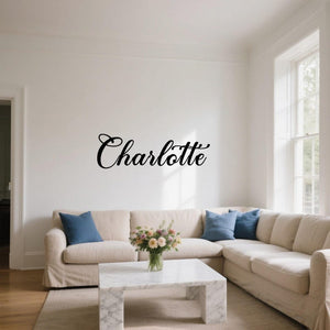 Custom Script Metal Words,Personalized Name Plaque,Laser Cut Metal Names,Custom Metal Sign,Kitchen or Nursery Room Wall Art,Metal House Sign