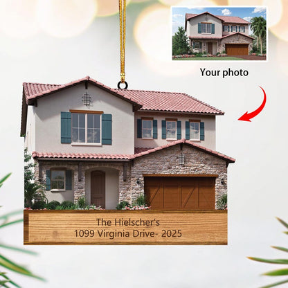First Christmas in Our New Home Photo Ornament 2025,Custom Address Ornament,New Home Keepsake,Personalized Couple or Family Christmas Gift