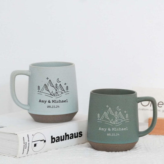Custom Ceramic Coffee Mug, Couple Gift Engraved Mug Gift for Wedding, Engagement Gift Anniversary Mug, Christmas Gift for Couple