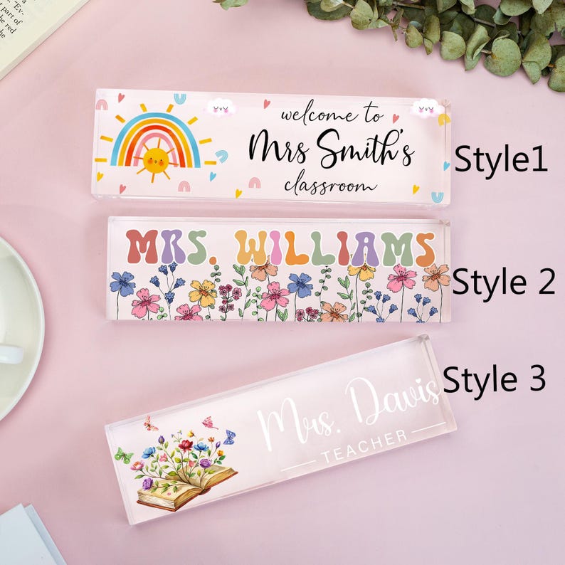 Teacher Gifts,Teacher Appreciation Gifts,Custom Teacher Desk Name Plate,Teacher Plaque,Thank You Teacher,Teacher Name Sign,Leaving School