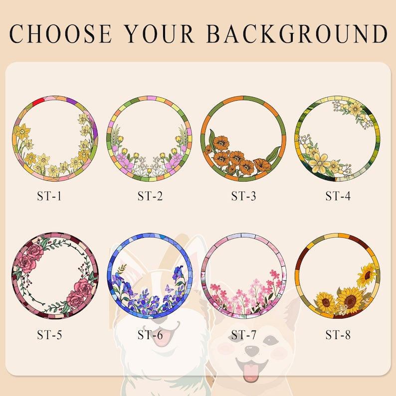 Custom Pet Portrait Stained Glass Suncatcher, Stained Glass cat Memorial, Custom cat Portrait from Photo, Stained glass cat, pet loss gifts