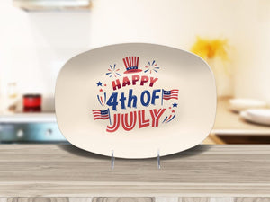 Happy 4th of july kitchen platter, independence day, land of the free, american dream