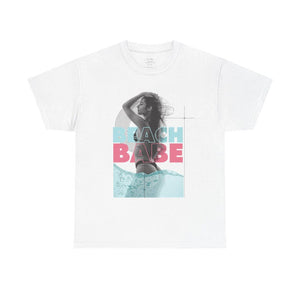 Summer Clothing Beach Babe Cotton Tee, Summer T-Shirt, Beachwear, Vacation Shirt, Casual Outfit, Gift for Her