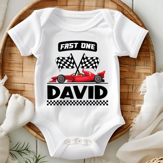 Fast One Pit Crew Birthday Shirt, Car Race Birthday Tee, Birthday Boy Shirt, Family First Birthday Party Shirts, Fast One 1st Birthday Shirt