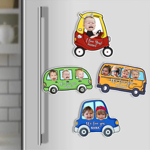 Personalized Kids Photo Fridge Magnet : Custom Grandma/Mom/Grandpa/Dad Gift