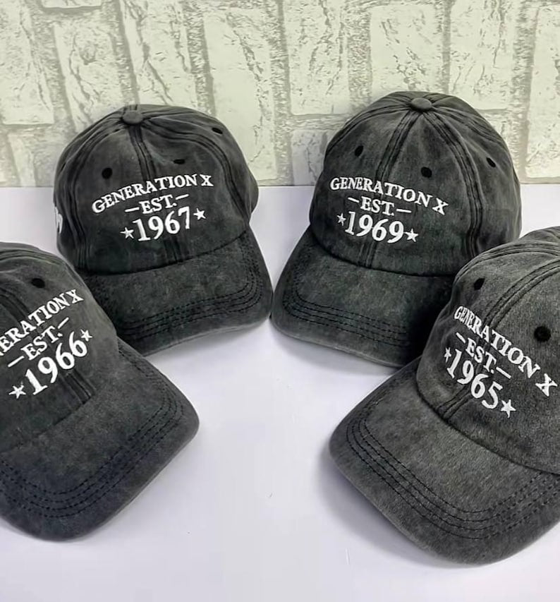 Custom Gen X Embroidered Hat, Personalized Generation X Cap, Gift For Father's Day, Gift For Mom