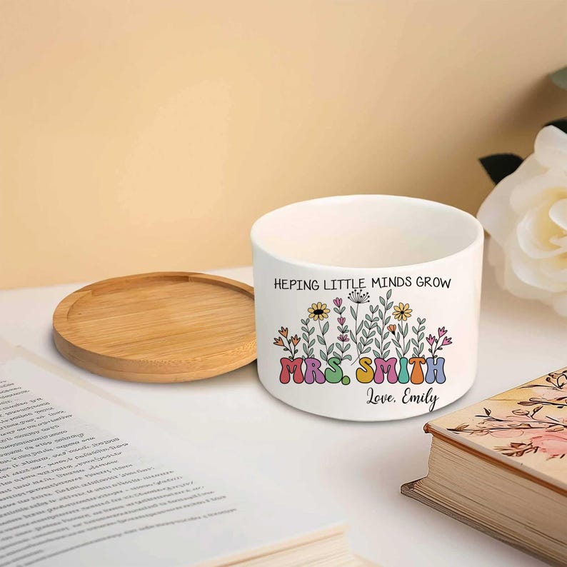 Personalized Plant Pot For Teacher, Back To School Gift, Teacher Plant Pot, Teacher Appreciation Gift, Teacher Keepsake, Plant Lover Gifts
