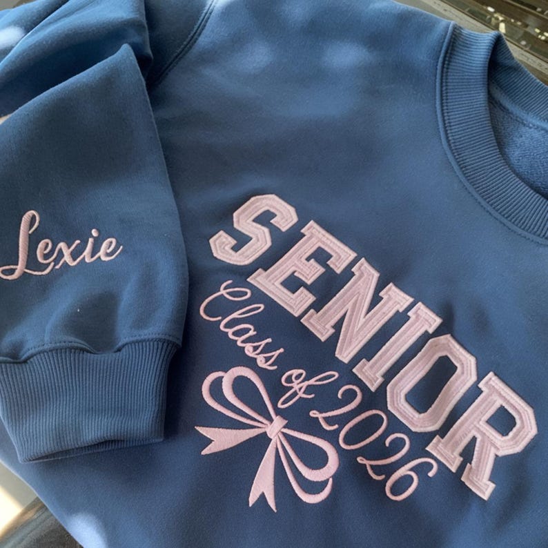 Embroidered Senior Sweatshirt, Custom Grad Gift, Class of 2026 Embroidered Hoodie, Uni Graduation Gifts For Her, Personalized Senior Gift il_794xN.6973452700_4djg.jpg