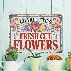 Personalized Vintage Flower Market Sign , Flower Farm Sign,Garden Flower Sign,Fresh Flower Stand Sign, Fresh Cut Flowers Sign