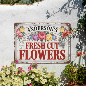 Personalized Vintage Flower Market Sign , Flower Farm Sign,Garden Flower Sign,Fresh Flower Stand Sign, Fresh Cut Flowers Sign