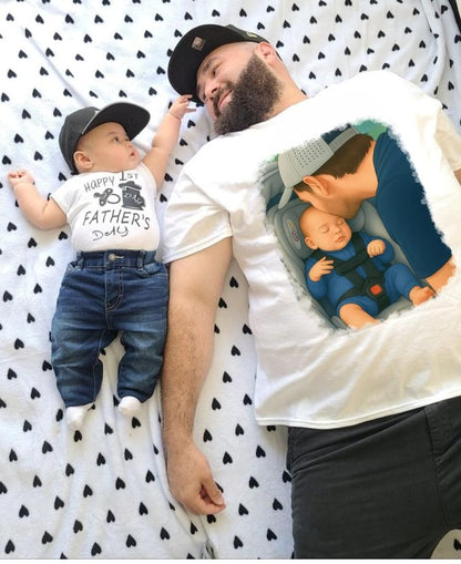 Custom Photo Shirt For Dad, Fathers Day Gifts, Father's Day Shirt, Personalized Dad Portrait Shirt, Dad Birthday Gifts, Gift for Husband