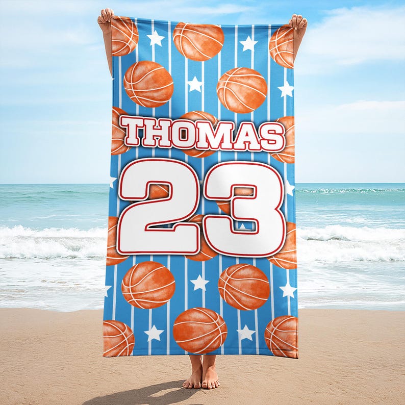 Custom Baseball Team Beach Towel, Baseball Player Gift, Sport Lover Gift, Personalized School Team Club, Baseball Coach Birthday Gift