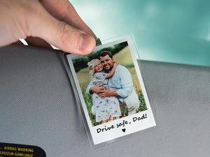 Custom Photo Car Visor Clip, Personalized Gift For Him Anniversary, Drive Safe Gift, Car Photo Frame, Couples Keepsake Unique, Couples Gift