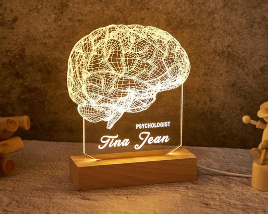 Personalized Neurologist Night Light,Doctor Gift,Medical Student Gift,Psychology Student Graduation Gift,Table Lamp,Led Lights,Name plate