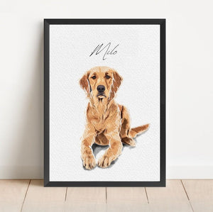 Custom Watercolor Portraits Using Pet Photo Personalized Dog Portraits Cat Portraits Custom Dog Portraits Custom Pet Memorial Art