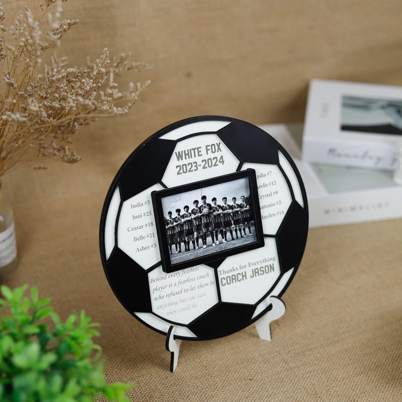 Personalized Soccer Coach Picture Frame, Coach Appreciation, Soccer Team Photo Frame, End of Season Coach, Soccer Senior Night Gifts