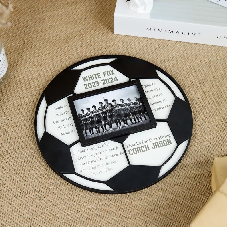 Personalized Soccer Coach Picture Frame, Coach Appreciation, Soccer Team Photo Frame, End of Season Coach, Soccer Senior Night Gifts