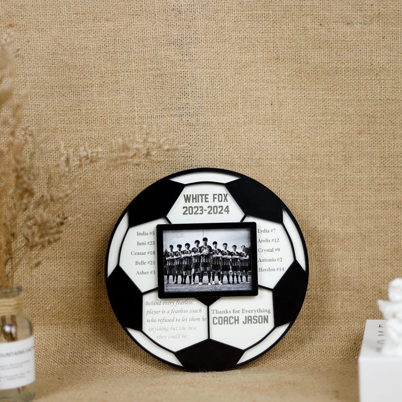Personalized Soccer Coach Picture Frame, Coach Appreciation, Soccer Team Photo Frame, End of Season Coach, Soccer Senior Night Gifts
