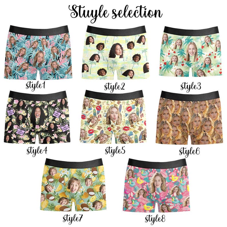 Personalized Underwear for Men, Custom Boxers with Picture, Underwear with Photo, Personalized Boxers, Face Boxer, Gifts for Boyfriend