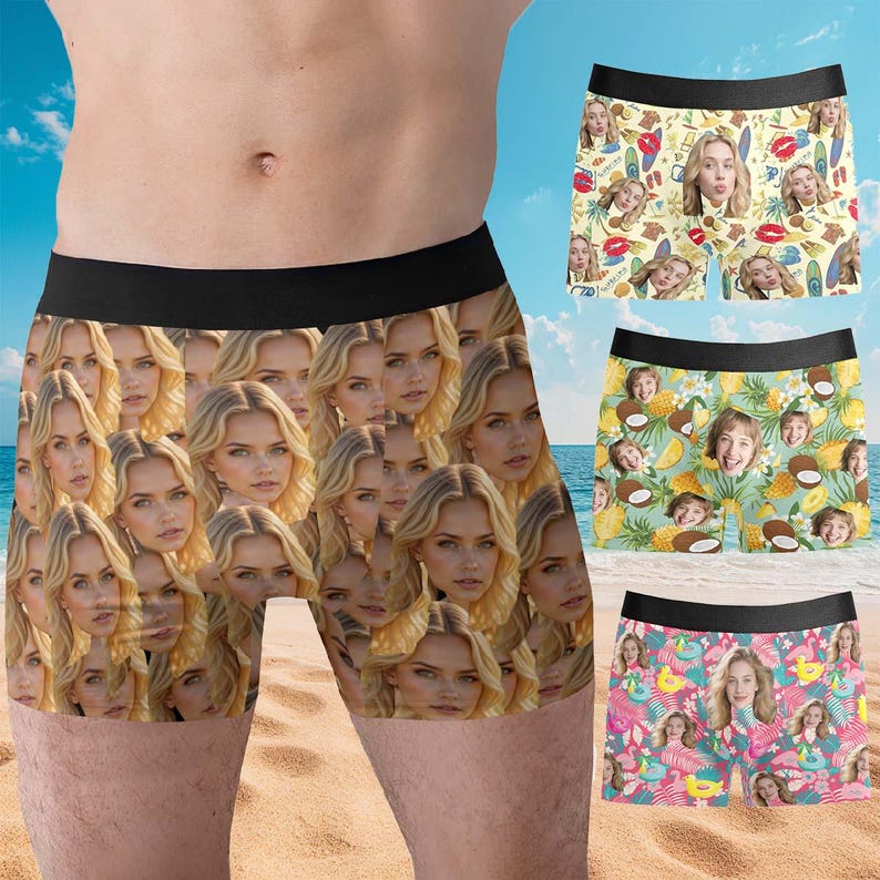 Personalized Underwear for Men, Custom Boxers with Picture, Underwear with Photo, Personalized Boxers, Face Boxer, Gifts for Boyfriend