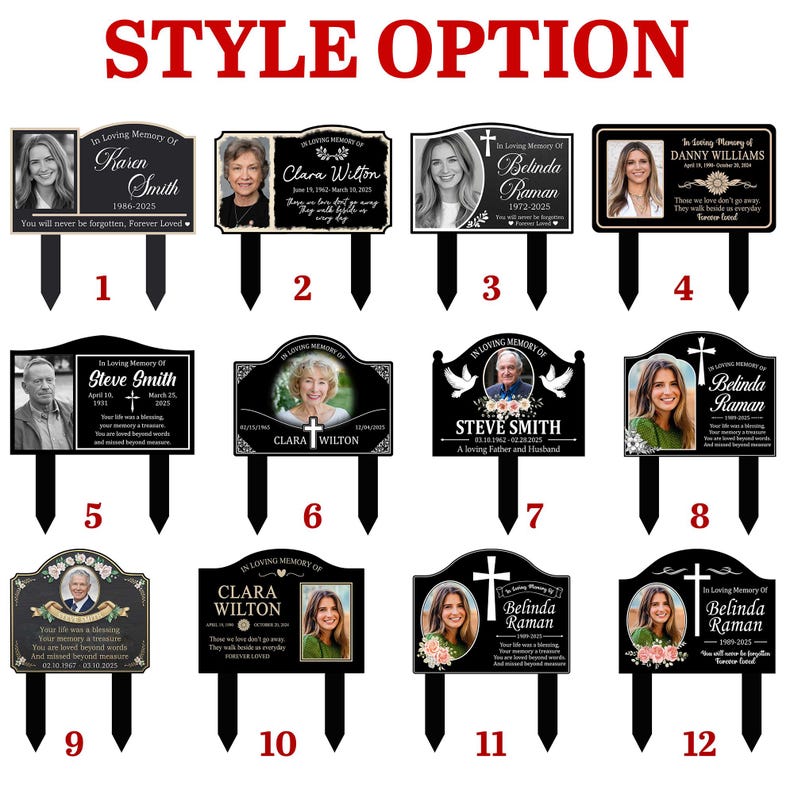 Personalized Memorial Photo Sign, Photo Remembrance Yard Sign, Memorial Photo Grave Marker, In Loving Memory Plaque,Funeral Memorial Plaque