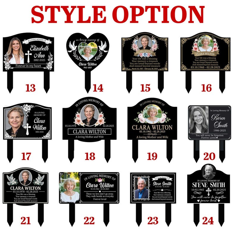 Personalized Memorial Photo Sign, Photo Remembrance Yard Sign, Memorial Photo Grave Marker, In Loving Memory Plaque,Funeral Memorial Plaque