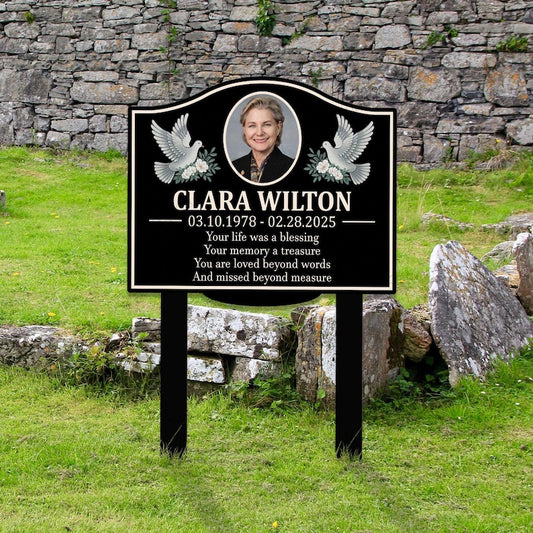 Custom Photo Memorial Stake, Photo Grave Marker, Photo Memorial Plaque, Memorial Garden Sign, Remembrance Plaque, Sympathy Gift