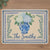 Personalized Blue Floral Doormat | Hydrangea Welcome Mat | Custom Family Name Rug | Chinoiserie Door Mat Decor