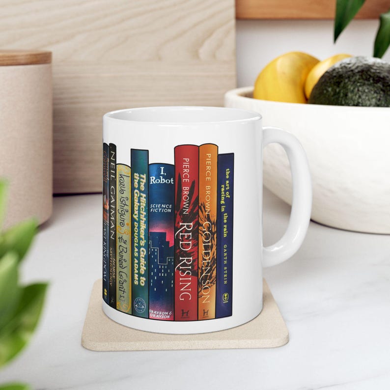 Custom Book Stack Mug: Personalized Book Lover Coffee Cup