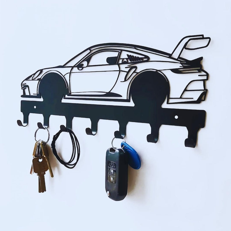 Car Key Holder for Wall | Key Rack for Car Enthusiasts | Wall-Mounted Key Organizer | Hanging Key Hook | Garage or Entryway Decor