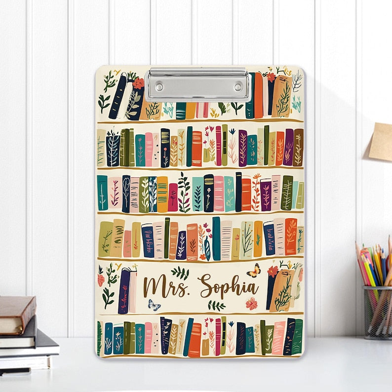 Personalized Teacher Appreciation Gift, Back to School Gift Custom Teacher Acrylic Clipboard, Teacher Name Clipboard Librarian Gift Teacher