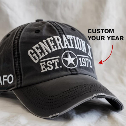 Embroidered Gen X Custom Year Hat, Generation X FAFO Cap, Fck Around And Find Out Nostalgia Hat, Funny Birthday Gift For Parents