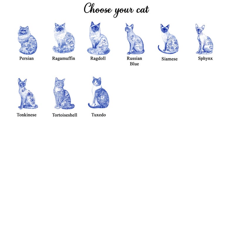 Personalized Coffee Mug For Cat Lover, Custom Toile De Jouy Style Custom Cat Breeds, Cat Mom Gift, Christmas Gift For Cat Mom, Cat Dad