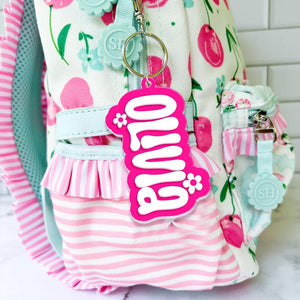 Personalized Back To School Kids Girl Gifts, Backpack Kids Name Tag, Cute Backpack Name Keychain For Kids, Diaper Bag Tag, Lunch Box Tag