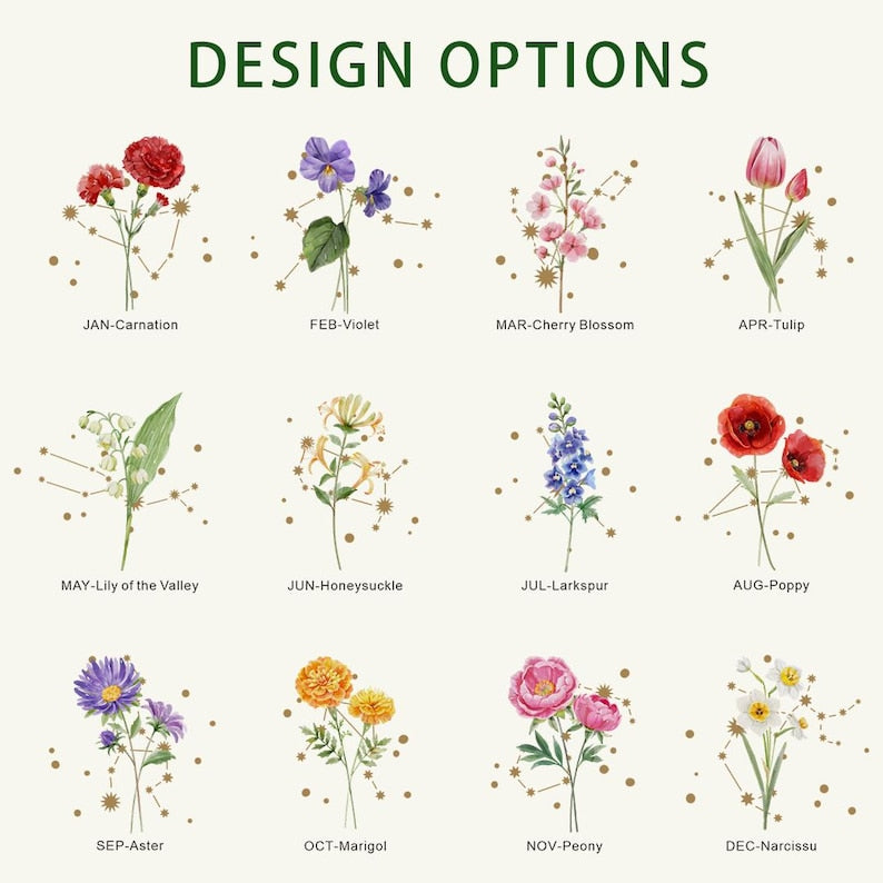 Personalized Birth Flower Vase, Custom Flower Vase with Birth Month, Zodiac Sign Vase, Birthday Gift for Her, Home Decor, Constellation Sign