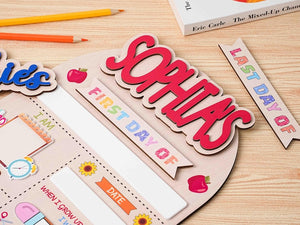 Custom First&Last Day of School Sign,Back to School Photo Prop for kids,Custom wood name sign,Personalized gift name sign,Kindergarten Sign