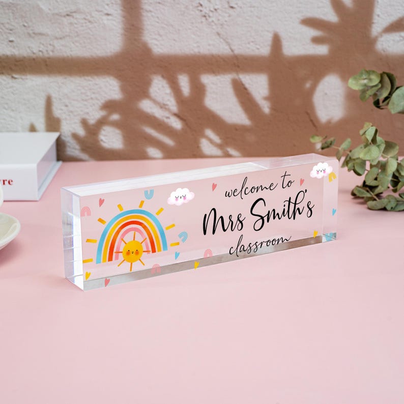 Teacher Gifts,Teacher Appreciation Gifts,Custom Teacher Desk Name Plate,Teacher Plaque,Thank You Teacher,Teacher Name Sign,Leaving School