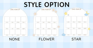 Personalized My First Year One Year of Photo Board, 12 Month Milestone Collage for Baby s 1st Birthday, 1st Birthday Gift for Boy Girl