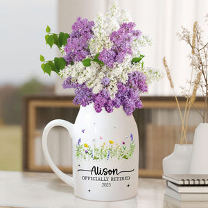 Retirement Gift,Never Underestimate the Difference You Made,Happy Retirement Flower Vase,Appreciation Gift,Retirement Gift For Boss Coworker
